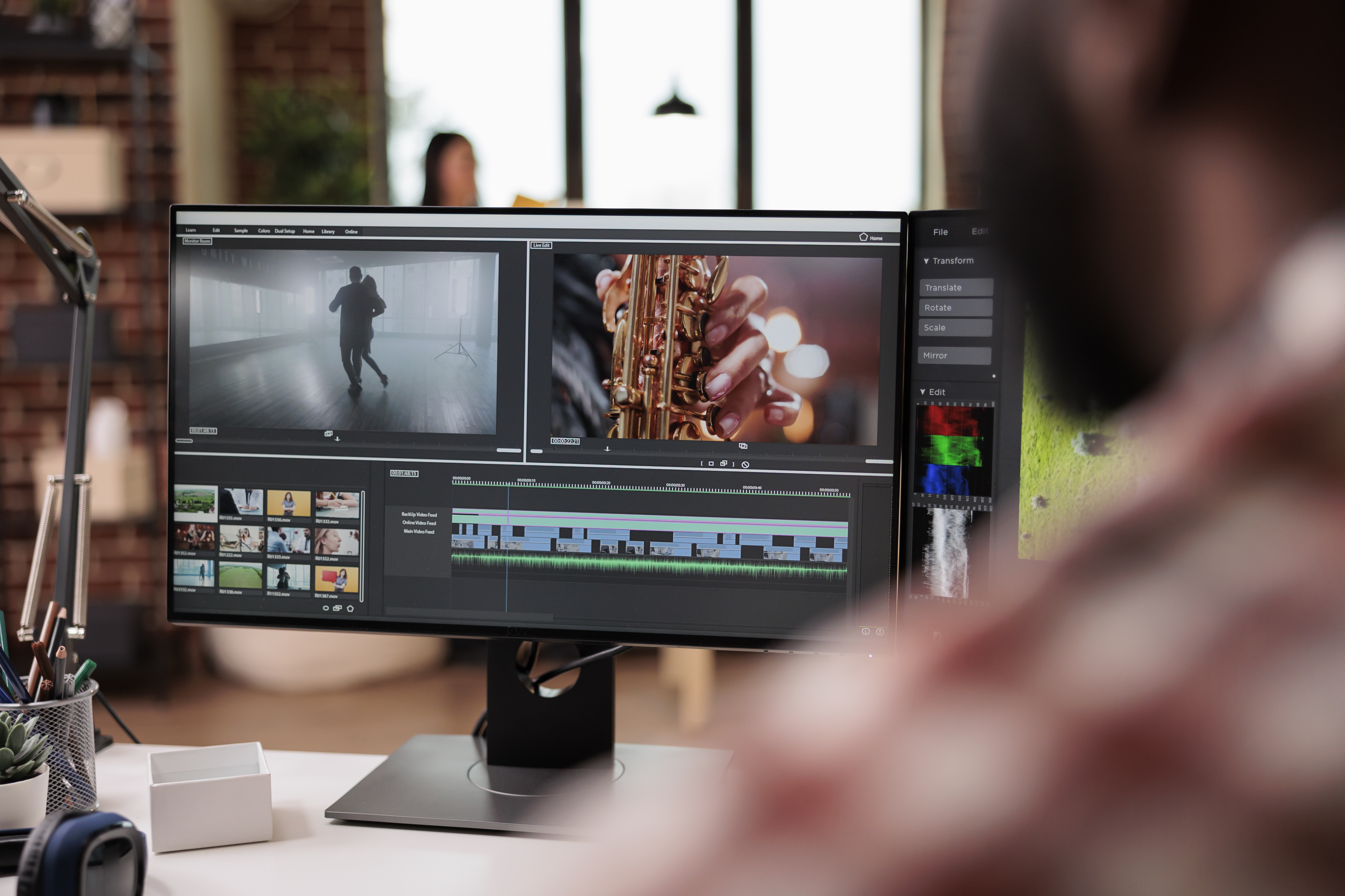The post-production stage of marketing video production